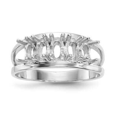 Mothers &amp; Family 14K White Gold Polished 5-Stone Ring Mounting XMR2/5W-7, MPN: XMR2-5W, 191101538506