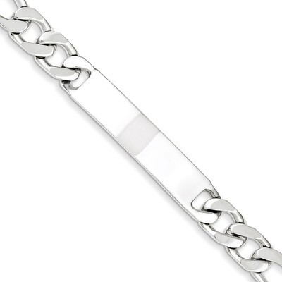 8.5 Inch Engravable Figaro Link ID Bracelet Sterling Silver Polished QID93-8.5, MPN: QID93-8.5, 883…