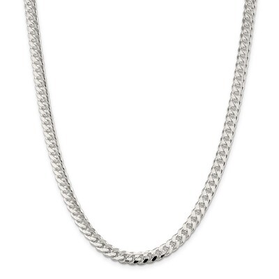 22 Inch 7.0mm Domed Curb Chain Sterling Silver QRC200-22, MPN: QRC200-22, 883957749884