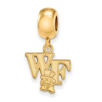 Wake Forest University Bead Charm Small Dangle Gold-plated Silver GP054WFU, MPN: GP054WFU, 88677494…