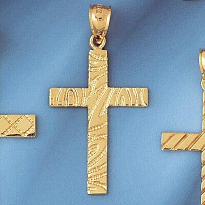 Dazzlers Jewelry Cross Pendant Necklace Charm Bracelet in Yellow, White or Rose Gold 8244, MPN: DZ-…