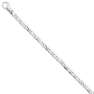 6.2mm Polished Fancy Link Chain 9 Inch 14k White Gold WLK400-9, MPN: WLK400-9, 191101715488