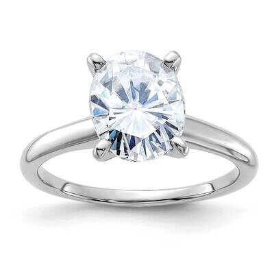 3ct. D E F Pure Light Oval Moissanite Solitaire Ring 14k White Gold RM5965WO-300-9MP, MPN: RM5965WO…