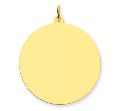 Plain .018 Gauge Circular Engravable Disc Charm 10k Gold 10XM142/18, MPN: 10XM142/18, 883957345680
