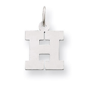 Small Block Initial H Charm 14k White Gold YC665H, MPN: YC665H, 883957973036
