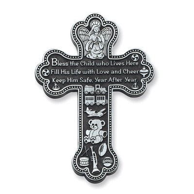 Bless this Child Boy Pewter Finish Cross GP803, MPN: GP803, 785525049658