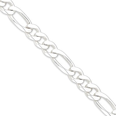 8 Inch 15mm Figaro Chain Sterling Silver QFG400-8, MPN: QFG400-8, 886774114293