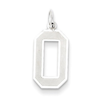 Medium Satin Number 0 Pendant Sterling Silver QPM00, MPN: QPM00, 883957126227
