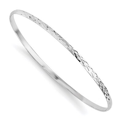 Slip-On Child&#39;S Bangle Sterling Silver Rhodium-plated Diamond-cut QB851, MPN: QB851, 191101471179