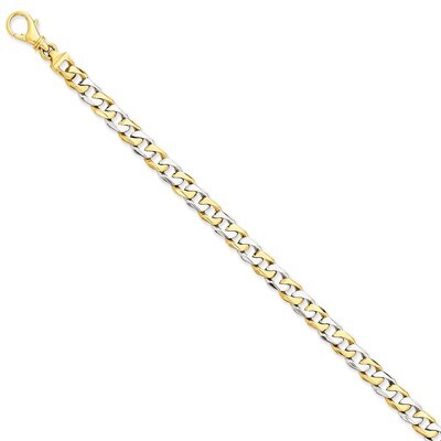 6.85mm Polished Fancy Link Chain 9 Inch 14k Two-Tone Gold LK517-9, MPN: LK517-9, 191101652950