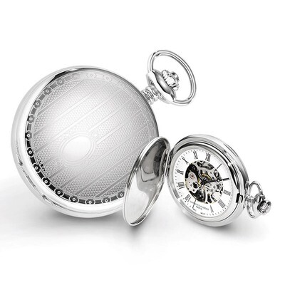 Charles Hubert Chrome-finish Stripe Design Pocket Watch XWA4454, MPN: XWA4454, 848870000283