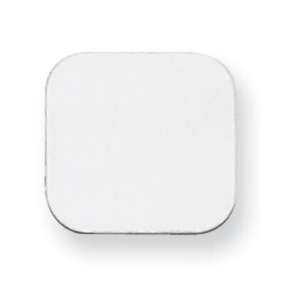 Rectangle with Rounded Edge Stamping Sterling Silver Rhodium-plated SS1158, MPN: SS1158,