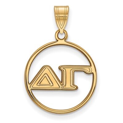 Delta Gamma Small Circle Pendant Gold-plated Silver GP011DG, MPN: GP011DG, 886774912462