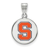 Syracuse University Medium Enamel Disc Pendant Sterling Silver SS052SYU, MPN: SS052SYU, 886774763903