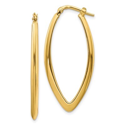 Leslie&#39;s Fancy Hoop Earrings 14k Polished Gold HB-LE1859, MPN: LE1859, 191101737619