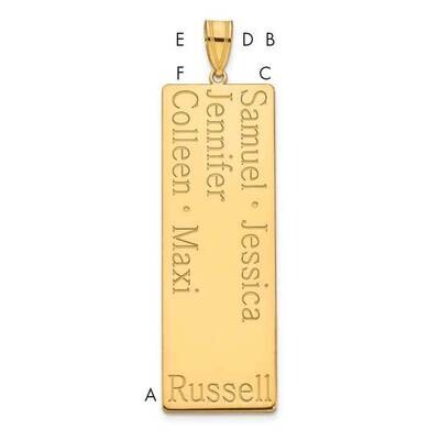 5 Name Family Pendant 10k Gold 10XNA1281Y, MPN: 10XNA1281Y,