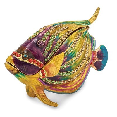 Kaleidoscope Fish Trinket Box Enamel on Pewter by Jere, MPN: BJ2122, 191101595387