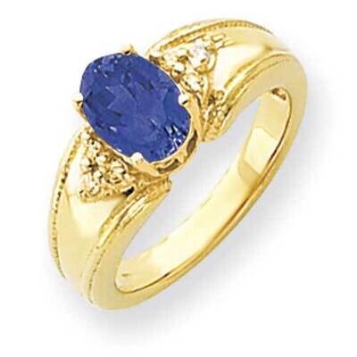 8x6mm Oval Tanzanite Diamond Ring 14k Gold Y4452T_AA, MPN: Y4452T_AA, 883957390291