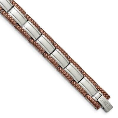 Brown IP-plated 8.75 Inch Bracelet Stainless Steel SRB902-8.75 by Chisel, MPN: SRB902-8.75, 8867742…