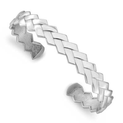 Cuff Bangle Sterling Silver Rhodium-Plated Polished QB1367, MPN: QB1367, 196904155295