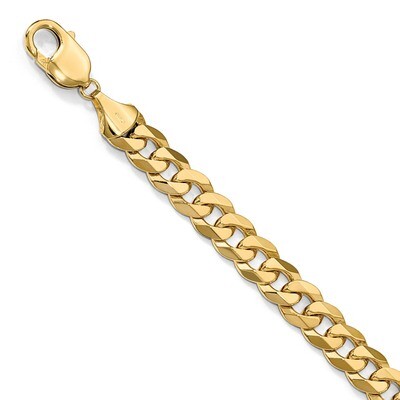 Leslie&#39;s 9.5mm Beveled Curb Chain 9 Inch 14k Gold HB-1310-9, MPN: 1310-9, 191101761607