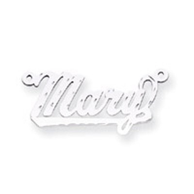 0.018 Gauge Polished Diamond-cut Nameplate Sterling Silver XNA163SS, MPN: XNA163SS, 191101541735