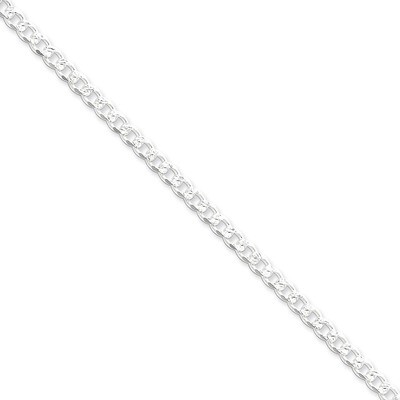 16 Inch 4.5mm Pave Curb Chain Sterling Silver QCF120-16, MPN: QCF120-16, 886774411217