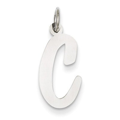 Large Script Initial C Charm 14k White Gold YC663C, MPN: YC663C, 883957030500