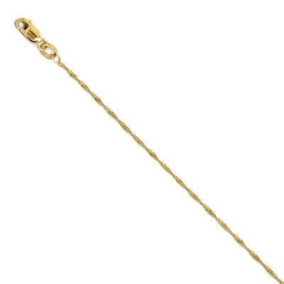 Leslie&#39;s Light Singapore Chain 18 Inch - 14k Gold HB-1605-18, MPN: 1605-18, 886774559254