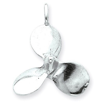 3D Antiqued Large Boat Propeller Charm Sterling Silver QC4980, MPN: QC4980, 886774201832
