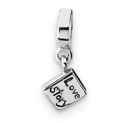 Love Story Book Dangle Bead - Sterling Silver QRS1873, MPN: QRS1873, 883957310695