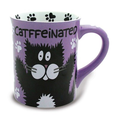 Our Name Is Mud Purple Catffeinated Cat Mug GM16199, MPN: GM16199, 45544441063