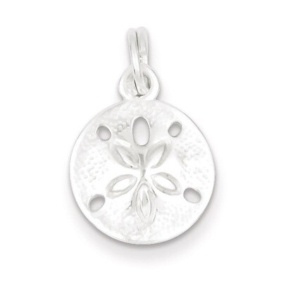Sand Dollar Charm Sterling Silver Polished QC6913, MPN: QC6913, 723252100709