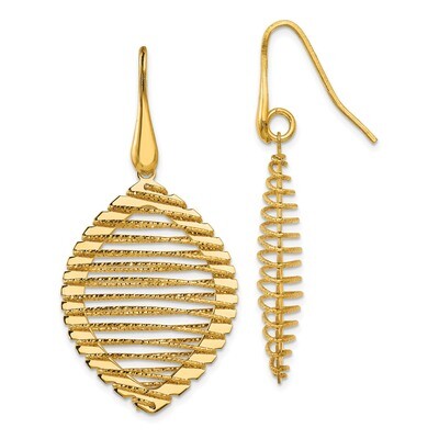 Leslie&#39;s Shepherd Hook Earrings Sterling Silver Gold-plated HB-QLE1097, MPN: QLE1097, 191101607004