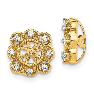 Earring Jacket 14k Gold Fancy Diamond EJM5329-010-YA, MPN: EJM5329-010-YA, 883957255088