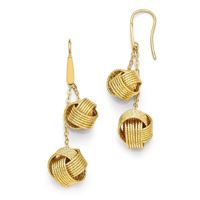 Diego Massimo Textured Gold-tone Knot Earrings Bronze DME120