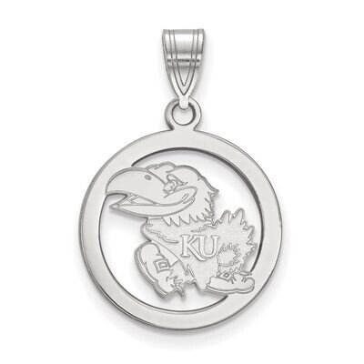 University of Kansas Sm Pendant in Circle Sterling Silver SS029UKS, MPN: SS029UKS, 886774708638