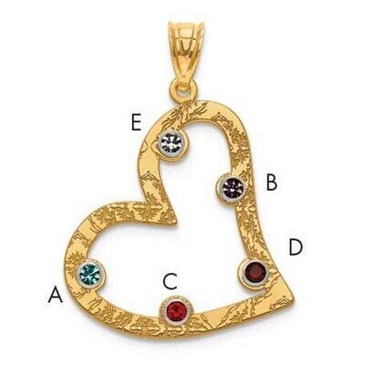 Family Pendant Gold Plated Sterling Silver QMP2/5GP, MPN: QMP2/5GP,