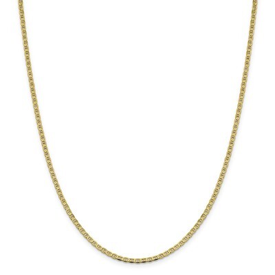 Leslie&#39;s 2.4mm Flat Anchor Chain 7 Inch 10k Gold HB-8219-7, MPN: 8219-7, 191101756245