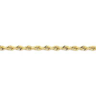 4.5mm Diamond-cut Quadruple Rope Chain 7 Inch 14k Gold QTR035-7, MPN: QTR035-7, 886774398327