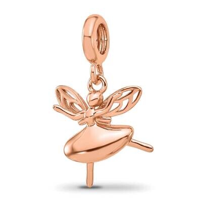 Rose Gold-plated Fairy Dangle Bead Sterling Silver QRS4464, MPN: QRS4464,