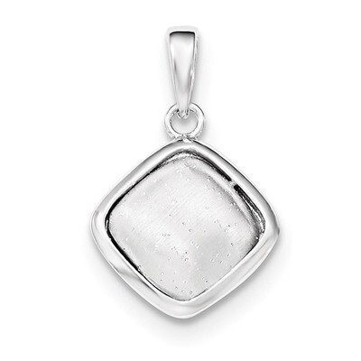 Polished and Textured Pendant Sterling Silver QP4416