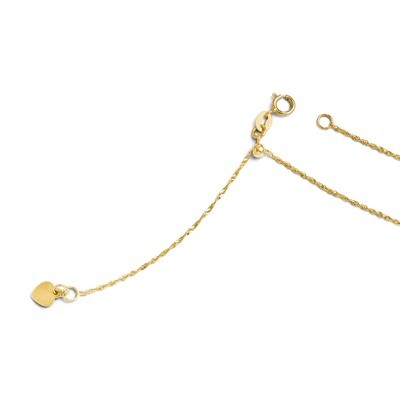 Leslie&#39;s Adjustable Singapore Chain 22 Inch - 10k Gold HB-5250-22, MPN: 5250-22, 886774543017