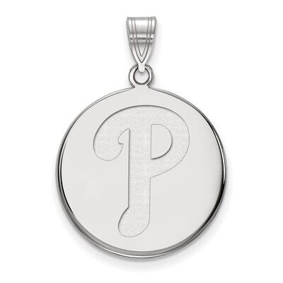 Philadelphia Phillies Large Disc Pendant Sterling Silver SS018PHI, MPN: SS018PHI, 886774628455