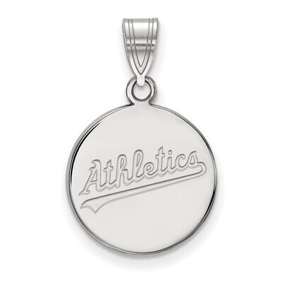 Oakland Athletics Medium Disc Pendant Sterling Silver SS019ATH, MPN: SS019ATH, 886774628578