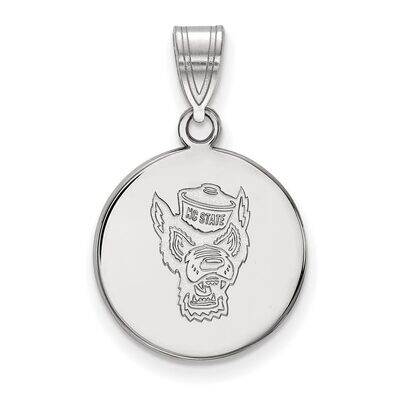 North Carolina State University Medium Disc Pendant Sterling Silver SS071NCS, MPN: SS071NCS, 886774…