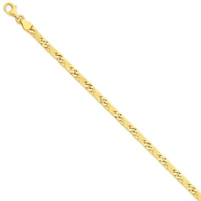 5mm Hand-polished Fancy Link Chain 8 Inch 14k Gold LK161-8, MPN: LK161-8, 886774404172
