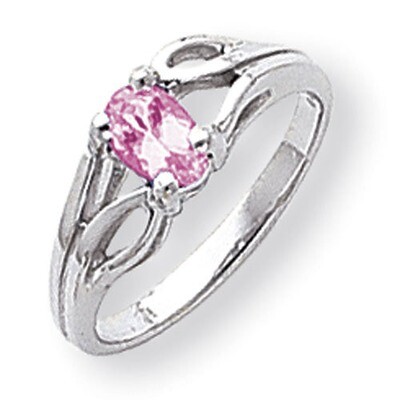 Pink Sapphire Ring 14k white Gold 6x4mm Oval Y2097SP, MPN: Y2097SP, 883957709208