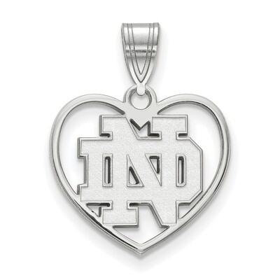 University of Notre Dame inside Heart Pendant Sterling Silver SS018UND, MPN: SS018UND, 191101124877