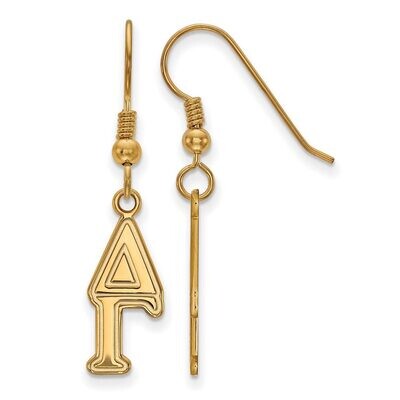 Delta Gamma Dangle Medium Earrings Gold-plated Silver GP004DG, MPN: GP004DG, 886774898001